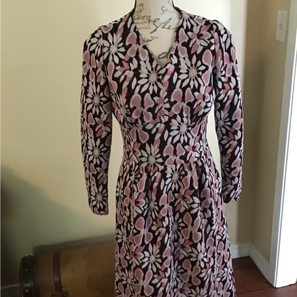 Vintage 70’s Flower Maxi Dress - Picture 2 of 6